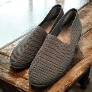 Eileen Fisher Loafers Demi Stretch Knit Recycled Gray Size 9